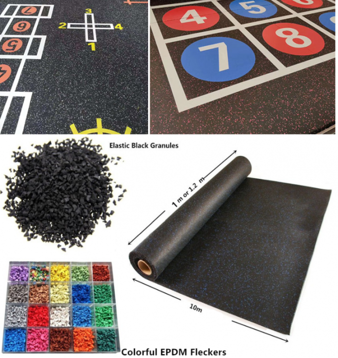 Gym Equipment EPDM 320mm Rubber Gym Floor Mats Sports Rubber Gym Mats